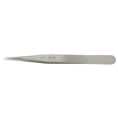 Erem 3SA - Stainless Steel Anti-Magnetic Precision Tweezers - Straight Ultra-Fine Tips - Smooth - 4.724"