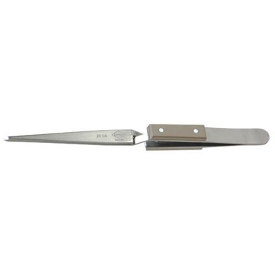 Erem 29SA - Stainless Steel Anti-Magnetic Reverse Action Tweezers - Straight Large Tips - Smooth - 5.906"