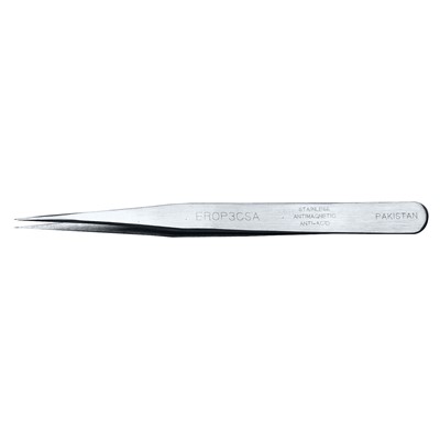 Erem EROP3CSA - Stainless Steel Anti-Magnetic Tweezers - Straight Ultra-Fine Tips - Smooth - 4.25"