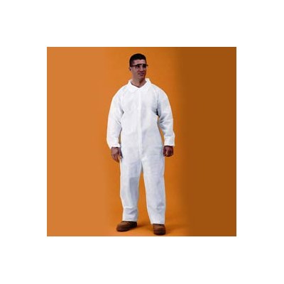 Keystone Safety CVL-KG-2XL - KeyGuard (Microporous) Coverall - Zipper Front - Open Wrists & Ankles - Cleanroom Class 5 - 2X-Large - White - 25/Case