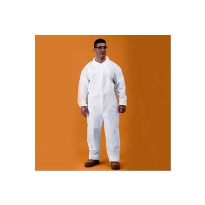 Keystone Safety CVL-KG-XL - KeyGuard (Microporous) Coverall - Zipper Front - Open Wrists & Ankles - Cleanroom Class 5 - X-Large - White - 25/Case