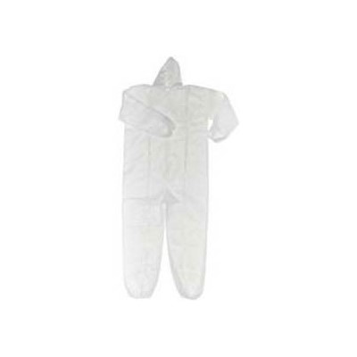 Keystone Safety CVL-NW-HD-HE-SM - Heavy-Duty Polypropylene Coverall w/Attached Hood - Zipper Front - Elastic Wrists & Ankles - Small - White - 25/Case