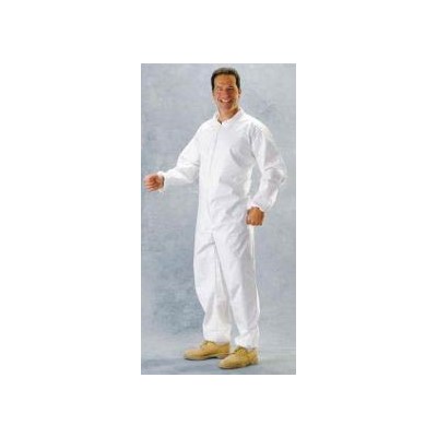 - Keystone Safety CVL-NWP-E-LG - Laminated Polypropylene Coverall - Zipper Front - Elastic Wrists & Ankles - Cleanroom Class  Large - White - 25/Case