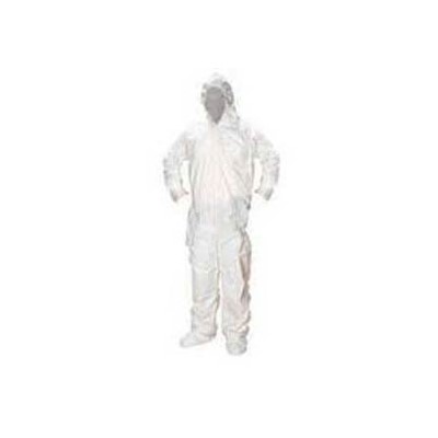 Keystone Safety CVL-SMS-B-2XL - Heavy Duty SMS Coverall/Bunnysuit w/Attached Hood & Boots - Zipper Front - Elastic Wrists - 2X-Large - White - 25/Case