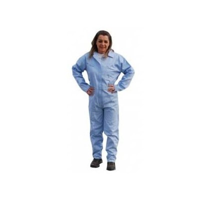 Keystone Safety CVLSMSREG-O-BL-2XL - SMS Coverall - Zipper Front - Open Wrists & Ankles - Cleanroom Class 7 - 2X-Large - Blue - 25/Case