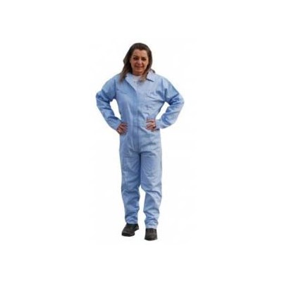 Keystone Safety CVLSMSREG-O-BL-3XL - SMS Coverall - Zipper Front - Open Wrists & Ankles - Cleanroom Class 7 - 3X-Large - Blue - 25/Case