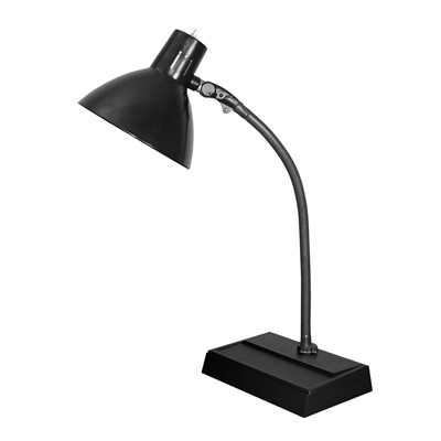 Dazor 1069-BK - CFL/Incandescent Lamp w/Flex Arm - 26" Reach - Desk Base - Black