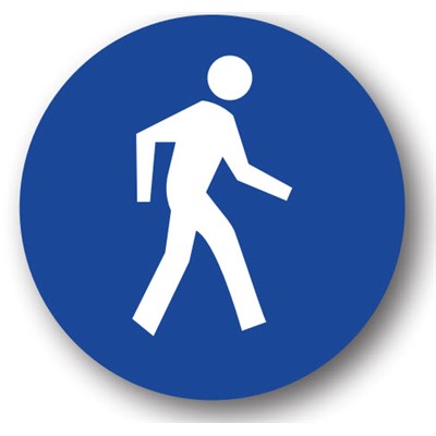 Ergomat Durastripe Circle Sign - Pedestrian Traffic - UEN-1585 - UEN-1590