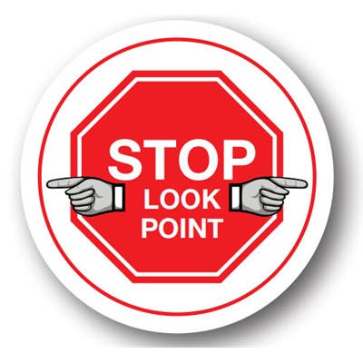 Ergomat Durastripe Circle Sign - Stop Look Point - UEN-1789 - UEN-1794