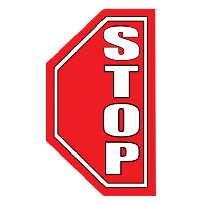 Ergomat Durastripe Half Sign - Stop (Right)