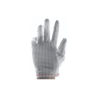 Botron B6853 - Dissipative Lint Free Gloves - 8" Large - White