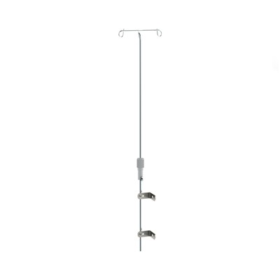 InterMetro Industries FL315 2-Hook IV Pole with Cart Mount for Flexline and Lifeline Carts