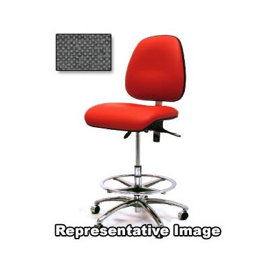 Gibo/Kodama 4400IT-F118-01 - Synchron 4000 Series Bench Height Chair - Independent Tilt Control - 22"-29.5" - Fabric - Charcoal