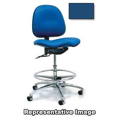 Gibo/Kodama C7300AT-V522-01 - Stamina 7000 Series Class 100 Cleanroom Mid-Bench Height Chair - Autonomous Control - 22"-29" - Vinyl - Marina Blue