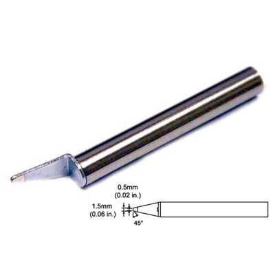 Hakko A1388 - Hot Tweezer Tip for FX-8804/950 - 45° Angle - 0.5C - 2/Pack