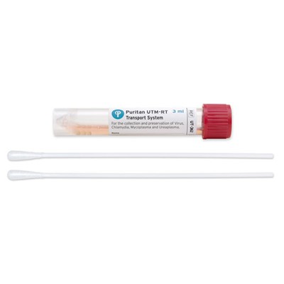 Puritan UT-362 - Universal Transport System w/3ml Fill & 2 Regular Polyester Tipped Swabs - Regular Tip - Plastic Handle w/Breakpoint at 100 mm - 300/Case