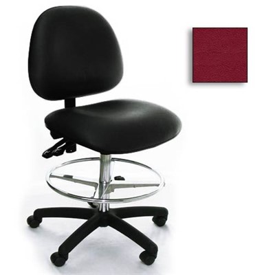 Industrial Seating PE20W-ST-V-261 - 20W Series Bench-Height Chair - Vinyl - Burgundy