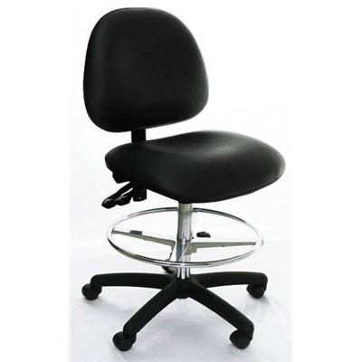 Industrial Seating PE20W-ST-V-251 - 20W Series Bench-Height Chair - Vinyl - Black