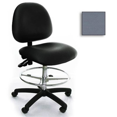 Industrial Seating PE20W-ST-V-232 - 20W Series Bench-Height Chair - Vinyl - Medium Gray