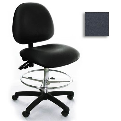 Industrial Seating PE20W-ST-V-233 - 20W Series Bench-Height Chair - Vinyl - Dark Gray