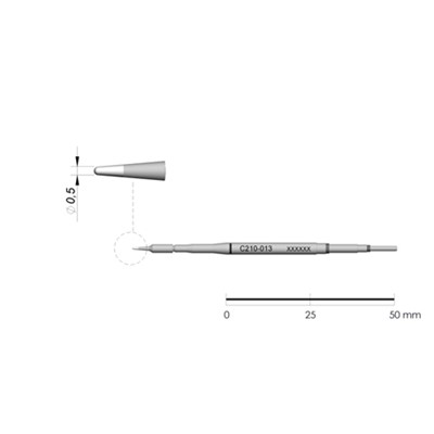 JBC Tools C210-013 - C210 Series Cartridge - Conical - 0.5 mm