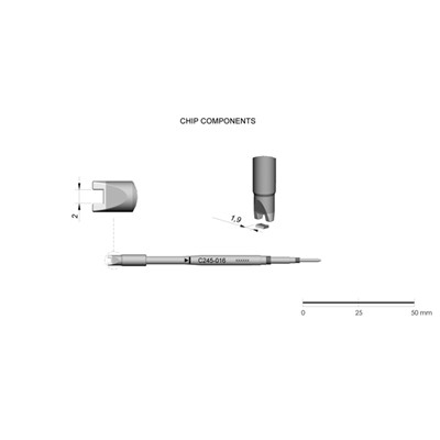 JBC Tools C245-016 - C245 Series Cartridge - SMD - 1.9 mm