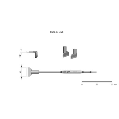 JBC Tools C420-277 - C420 Series Cartridge - Spade - 15.0 mm