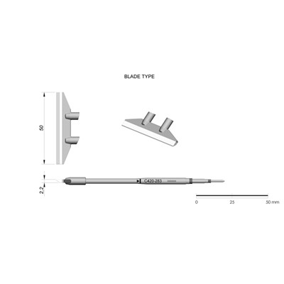 JBC Tools C420283 - C420 Series Cartridge - Spade - 50.0 mm