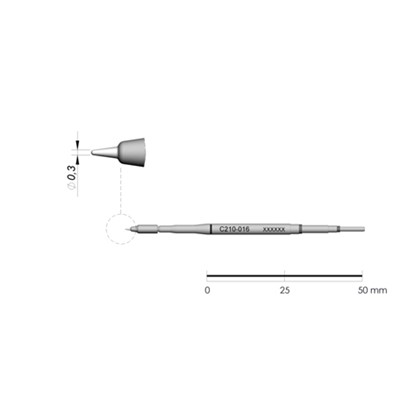 JBC Tools C210-016 - C210 Series Cartridge - Conical - 0.3 mm