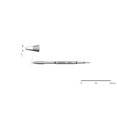 JBC Tools C245-403 - C245 Series Cartridge - Conical - Extended Life - 1.0 mm