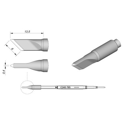 JBC Tools C245-765 - C245 Series Cartridge - Knife - 13.5 x 6 mm