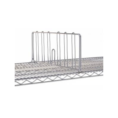 Olympic Storage Co. JDD18C - 18" Commercial-Grade Wire Shelf Divider - Chromate Finish - 8" x 18"