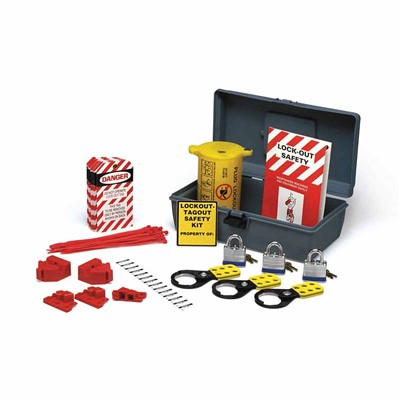 Brady LKX Economy Electrical Lockout Toolbox Kit w/ 3 Steel Padlocks