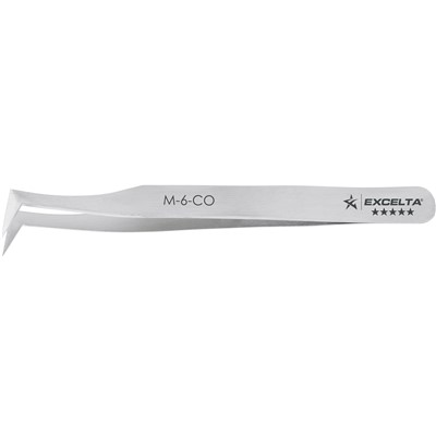 Excelta M-6-CO - 5-Star Cobaltima® Angle Tip Miniature Tweezers - 3.125"