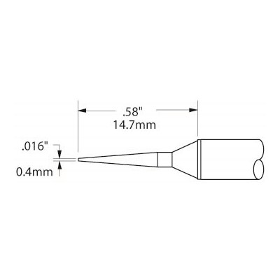 Metcal CVC-7CN1504A - Conical Soldering Cartridge - 700° - 0.4 mm (0.016")