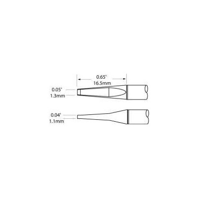 Metcal PTTC-602 - PTTC Series Soldering Tip Cartridge - Tweezer - Blade - 0.050" (1.27mm) - Pair