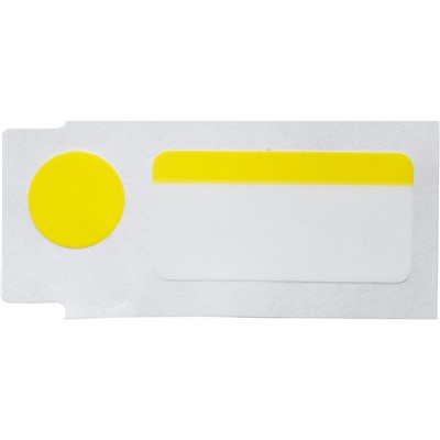 Brady M5-118-494-YL Color Polyester Labels - 0.375" H x 1" W x 0.375" Dia - White - Yellow - RL/240