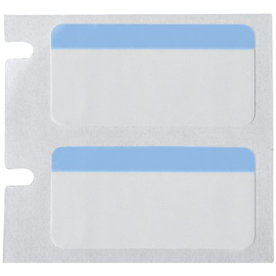 Brady M5-131-494-BL Color Polyester Labels - 0.5" H x 1" W Black on Blue - White - RL/180