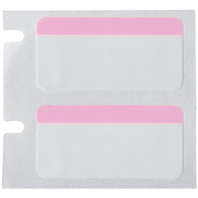 Brady M5-131-494-PK Color Polyester Labels - 1" H x 0.5" W Pink - White - RL/180