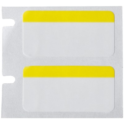 Brady M5-131-494-YL Color Polyester Labels - 0.5" H x 1" W Black on White - Yellow - RL/180