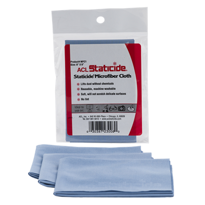 ACL Staticide MFC24 - Microfiber Cloth - 9" x 9" - 24 Cloths/Case