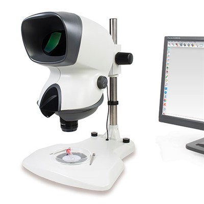 Vision Engineering MHD001/MBS-002/4X - Mantis Cam Elite Series Stereo Microscope Visual Inspection System w/Bench Stand & 4X Magnification Lens