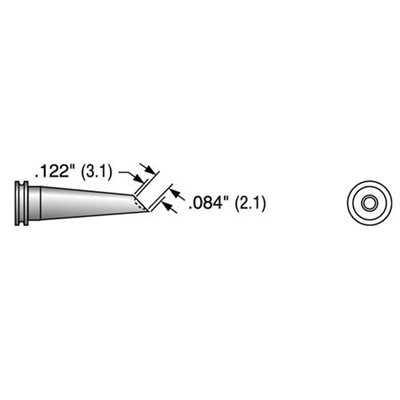 Plato MS-0100 - Soldering Tip - Weller - SMD Flow Tip 2.1 mm - 10/Case