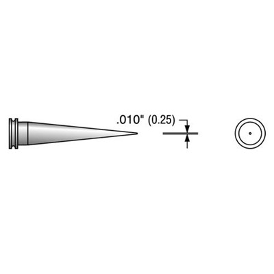Plato MS-4110 - Soldering Tip - Weller - Long Point 0.25 mm - 10/Case