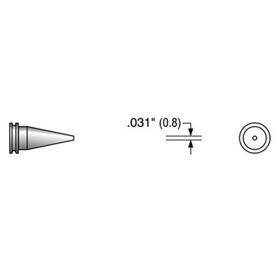 Plato MS-4140 - Soldering Tip - Weller - Conical 0.8 mm - 10/Case