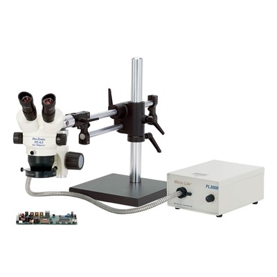 O.C. White TKPZ-A - Pro-Zoom™ 6.5 Binocular Microscope w/Micro-Lite® FL3000-A Fiber-Optic Annular Ring Light