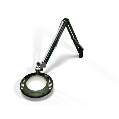 O.C. White 42400-5 - Green-Lite® LED Magnilite® ESD-Safe Illuminated Magnifier - 6" Round - 5 Diopter - Clamp Base - Racing Green