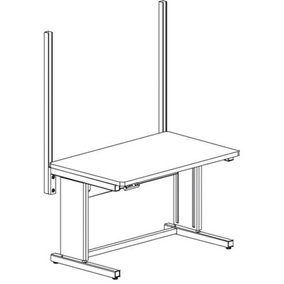 Production Basics 8540 - Uprights for Easy-Lift Series Workbench - 60" H