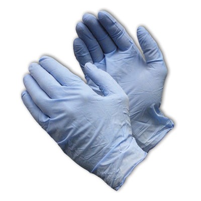 PIP 63-332PF/M - Ambidextrous Disposable Nitrile Gloves - Industrial Grade - Texturized Grip - Powder-Free - 5 mil - Medium - 100/Box - Blue