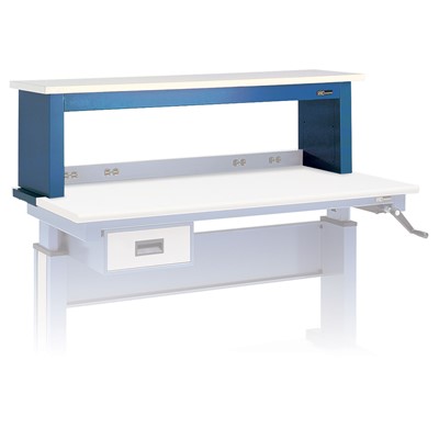 IAC QS-1020102-BL - Workmaster™/Pro Series Instrument Shelf - ESD-Safe - 18" H x 15" D x 60" L - EZE Blue
